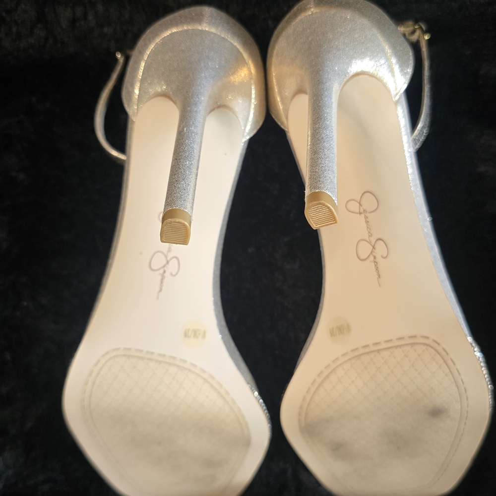 Jessica Simpson Silver Heels